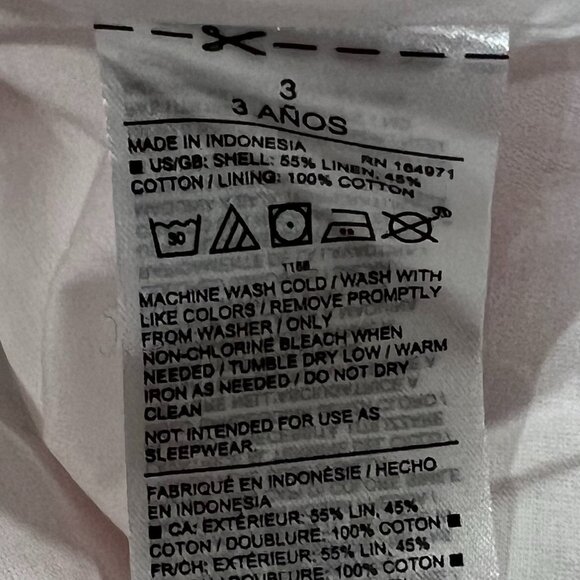 Janie and Jack Striped Linen Halter Dress, 3T - Picture 4 of 9